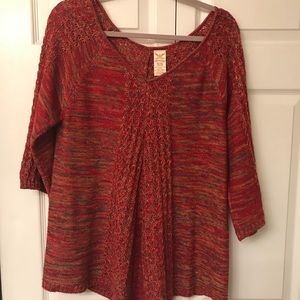 Faded Glory 3/4 sleeve sweater. Multi color. 16-18